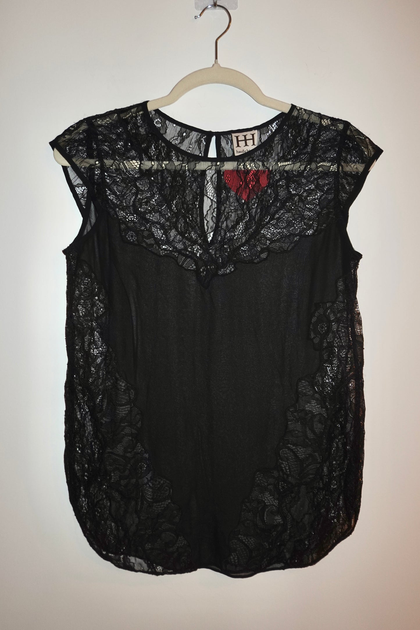 Haute Hippie - Silk & Lace Black Top