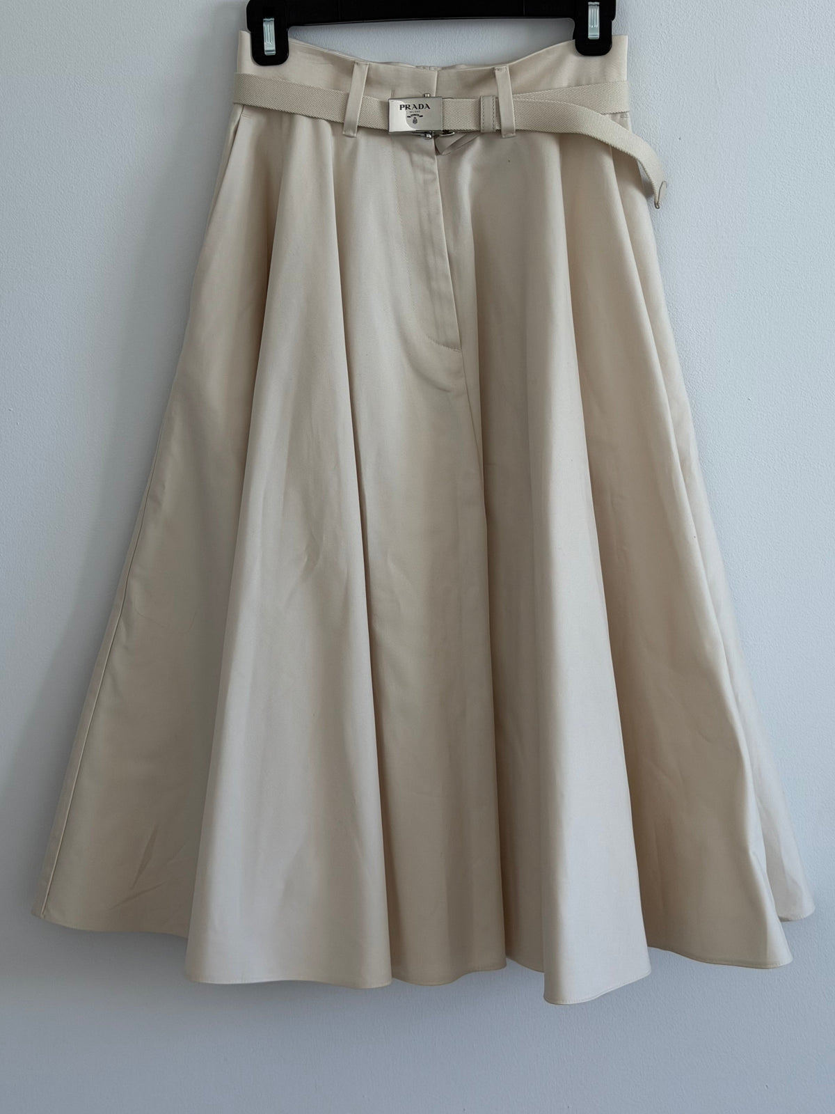 Prada Khaki Midi Skirt