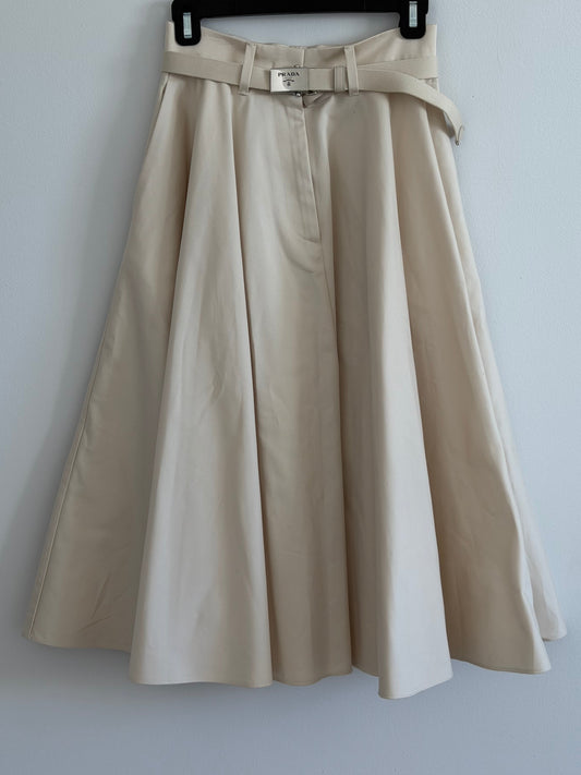Prada Khaki Midi Skirt