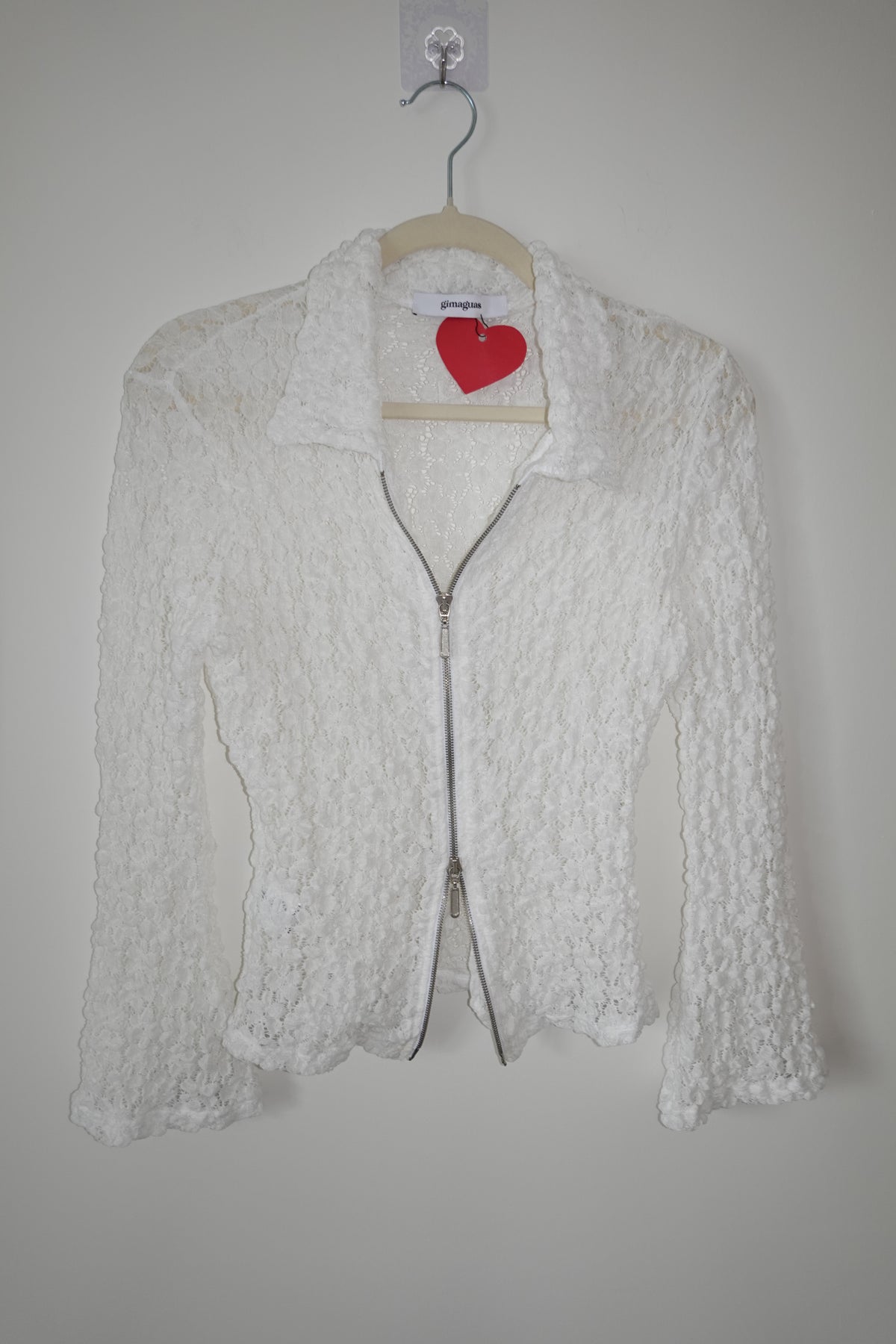 Gimaguas - White Lace Zip Up