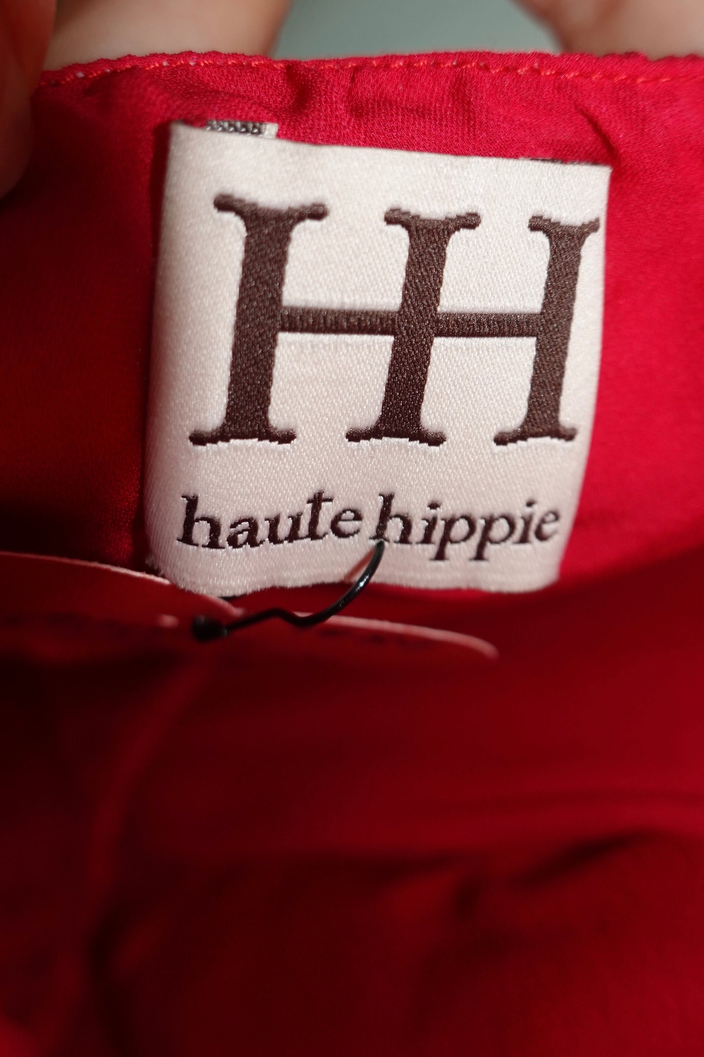 Haute Hippie - Strawberry Red Silk Gown With Floral Detail