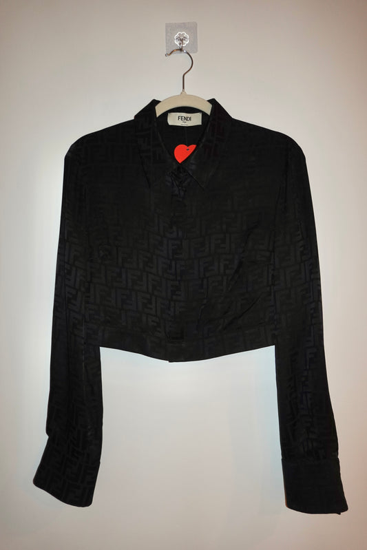 Fendi - Monogram Silk Blouse
