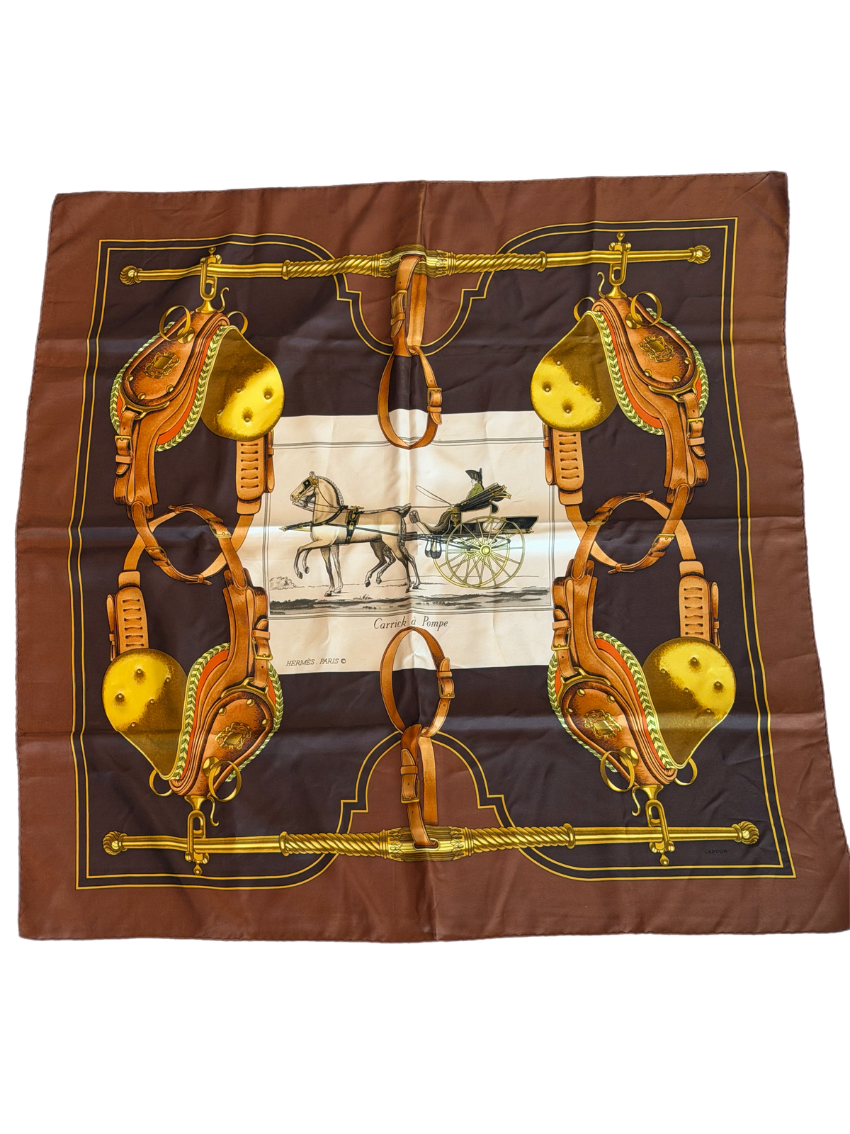 Hermes Carrick A Pompe Scarf