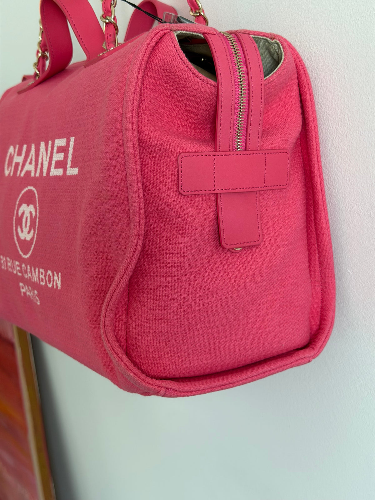 Pink Chanel Deauville Duffle