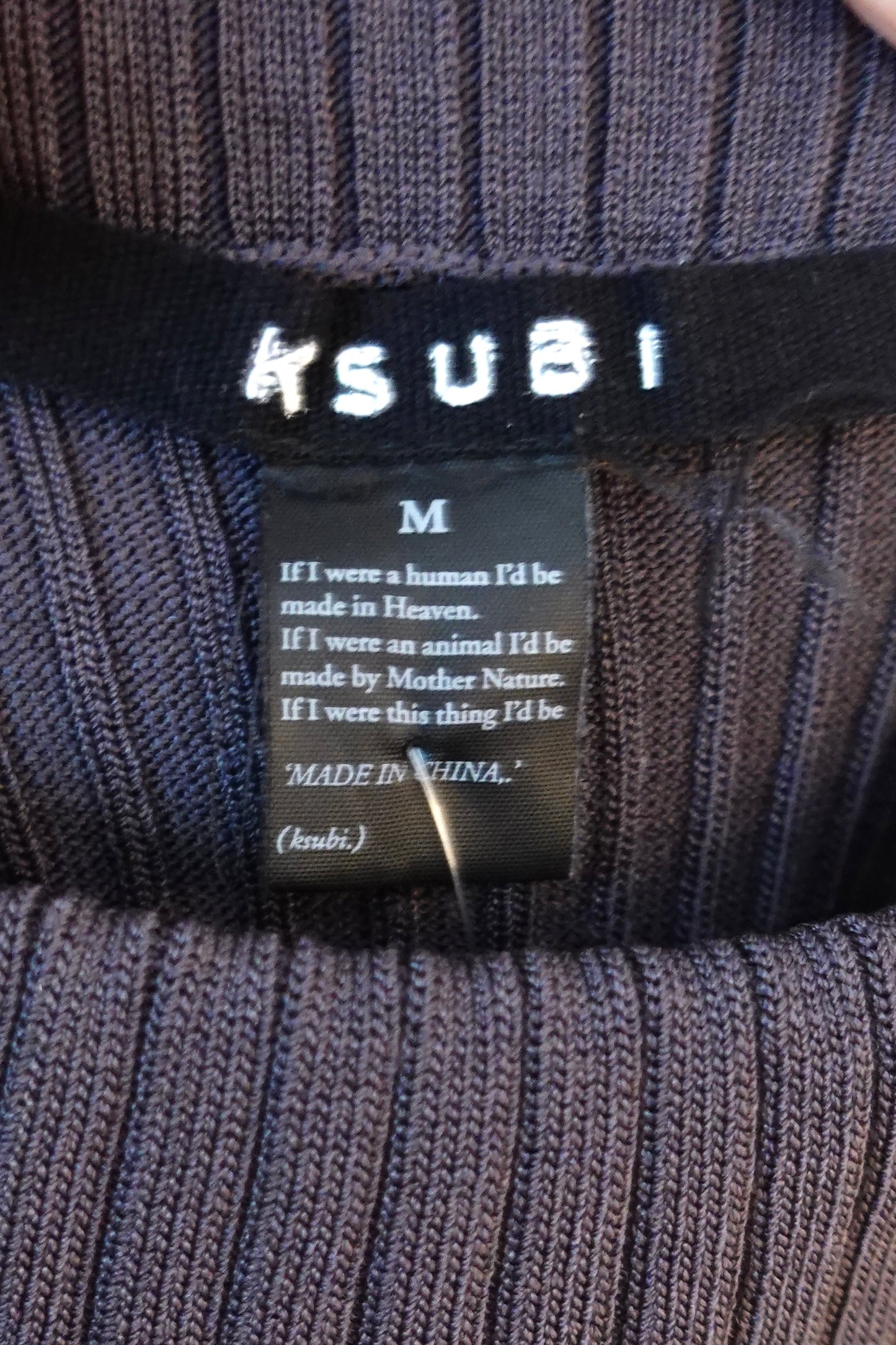 Ksubi - Gray Ribbed Mini Skirt