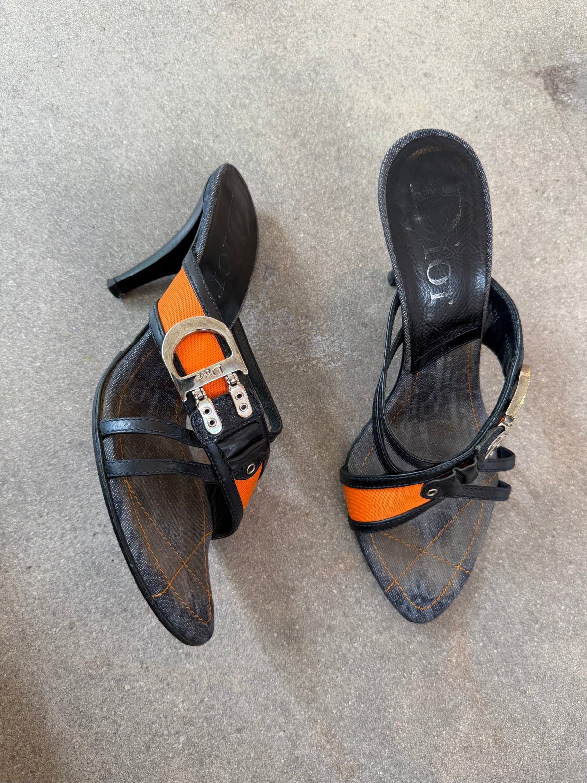 Christian Dior - "Remove Before Fight" Denim Heels