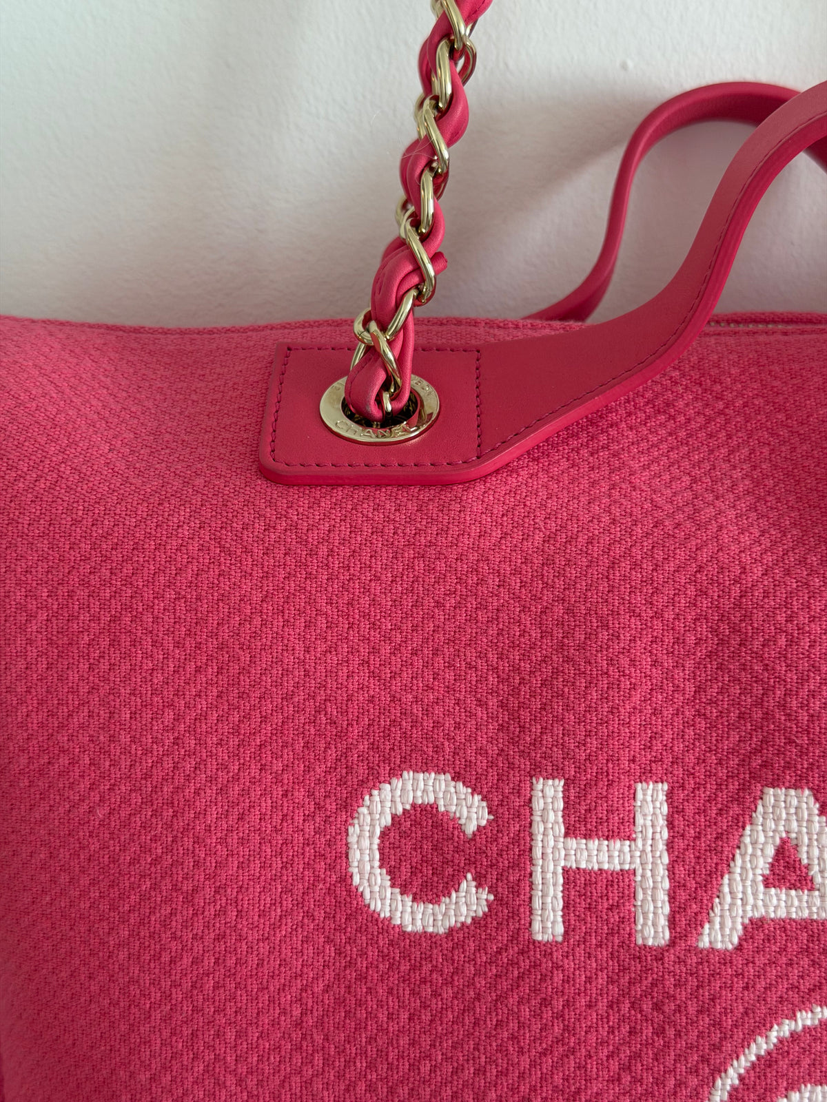 Pink Chanel Deauville Duffle