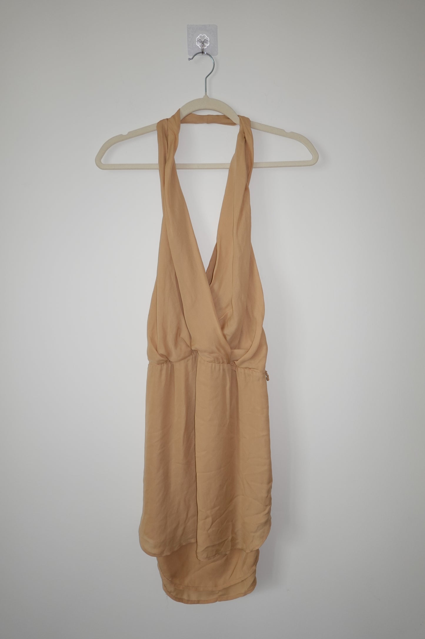 Haute Hippie - Silk Caramel Mini Dress