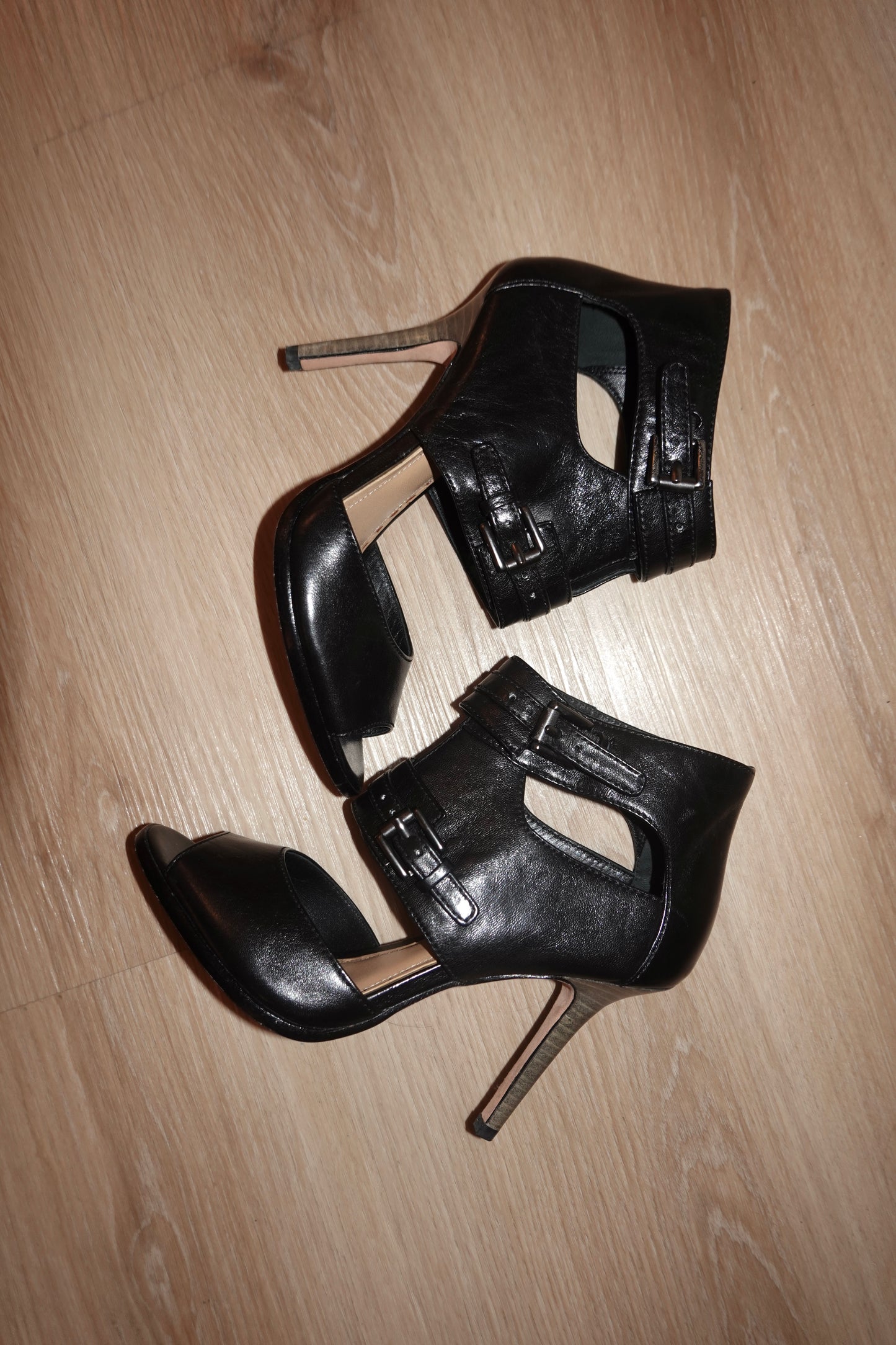 Coach Leather Buckle Heels