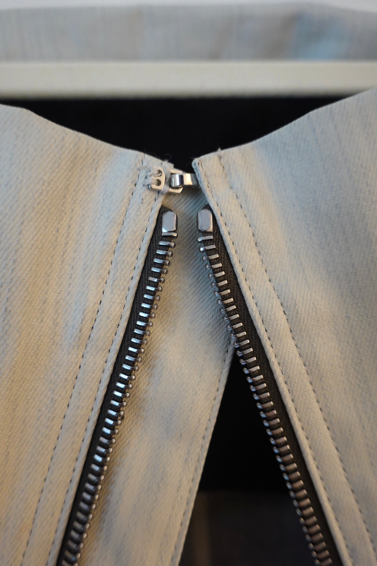 Rick Owens - White Denim Glaze Bustier Top