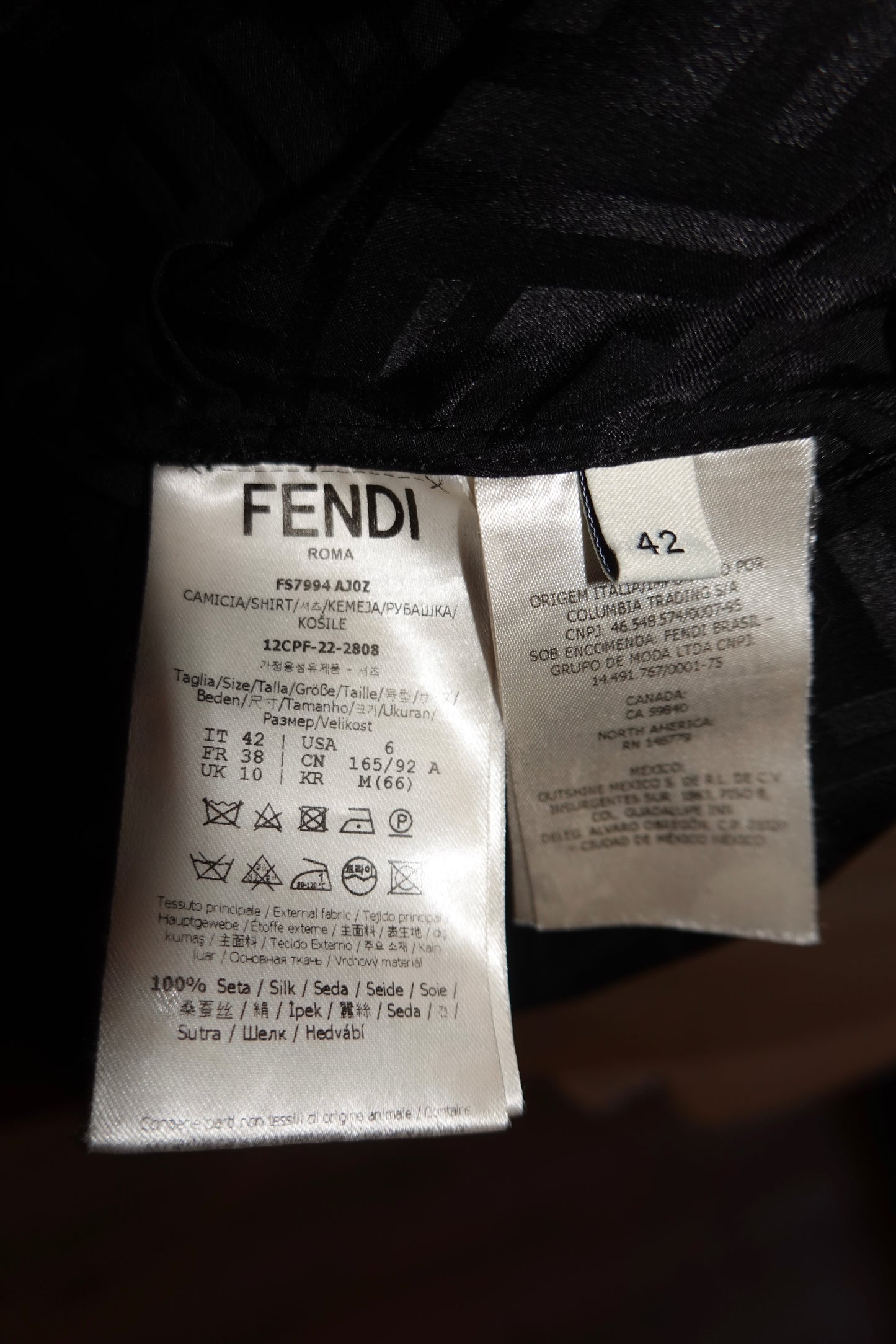 Fendi - Monogram Silk Blouse
