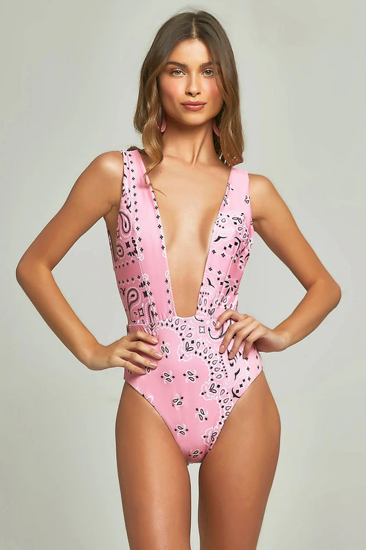 Empress - Pink Bandana Swimsuit