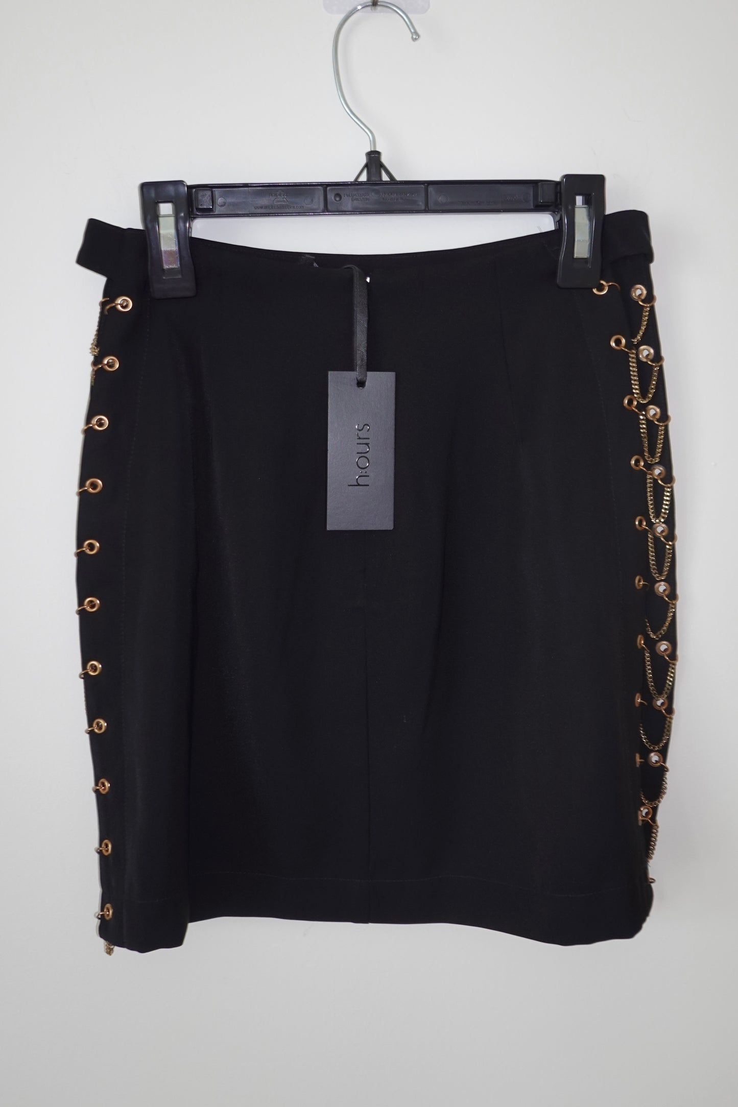 h:ours - Gold Chain Mini Skirt