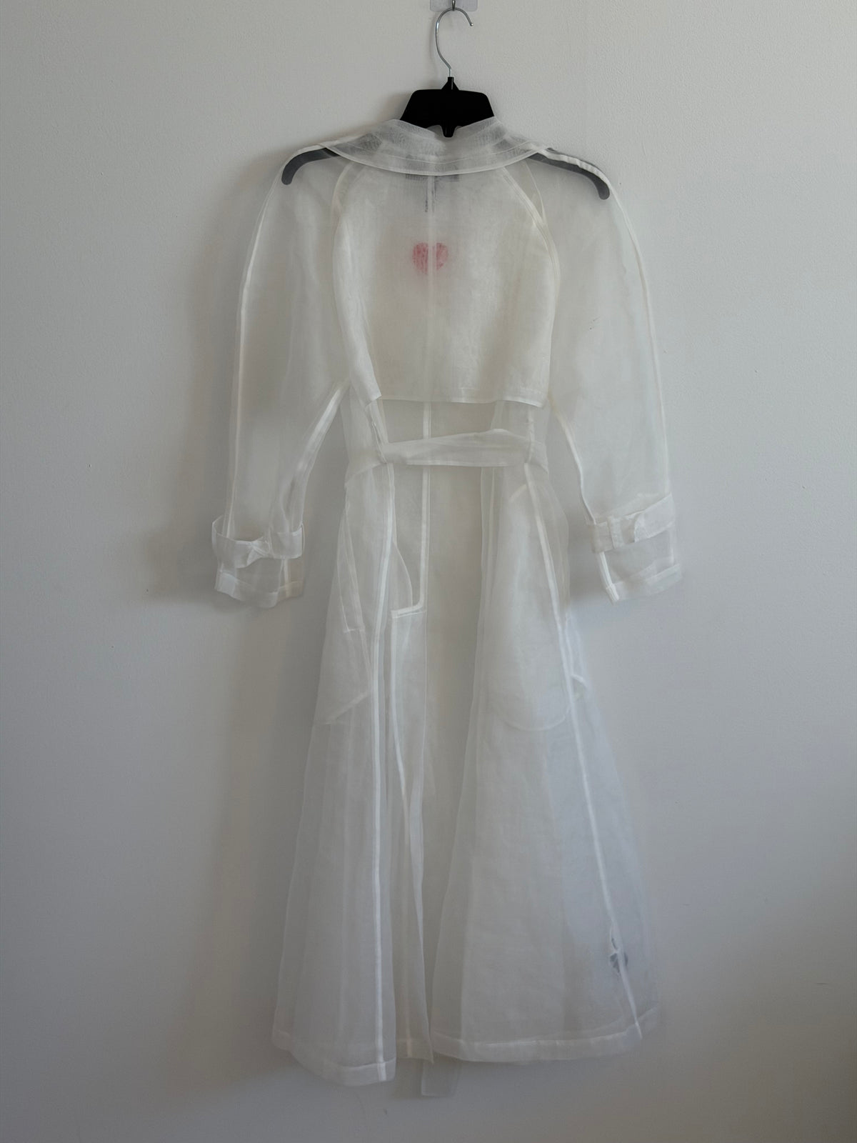 White Mesh Trench Coat
