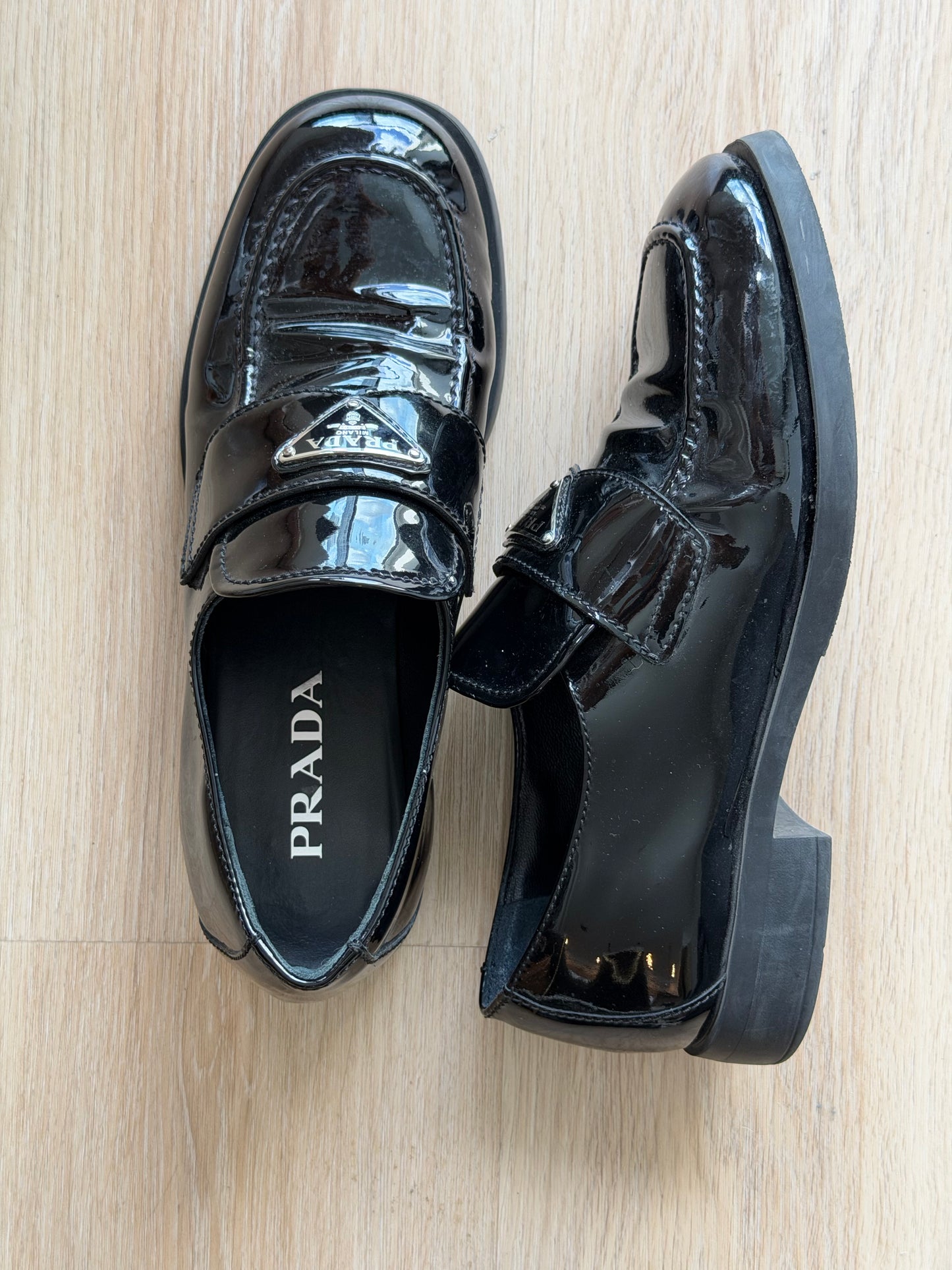 Prada - Patent Leather Loafers