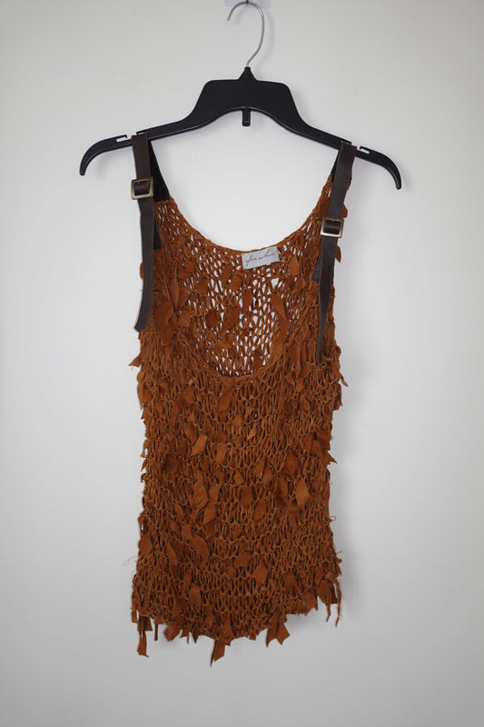 Ylen Arthur - Brown Suede Top
