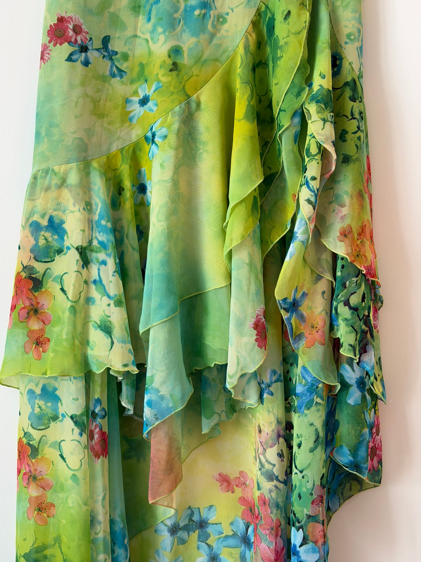 Watercolor Asymmetrical Skirt