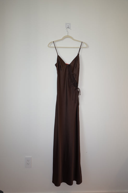Lioness - Brown Tie Dress