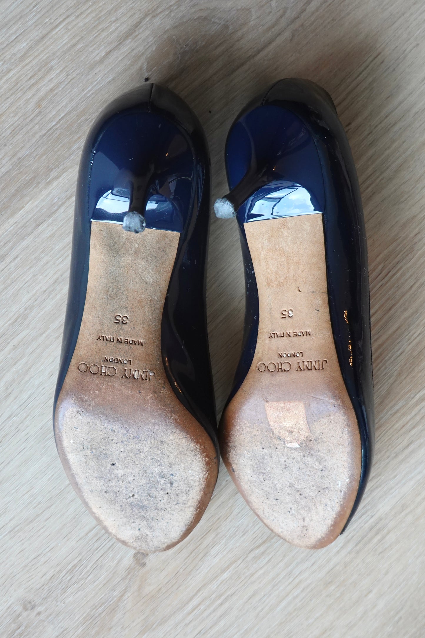 Jimmy Choo - Navy Kitten Heels