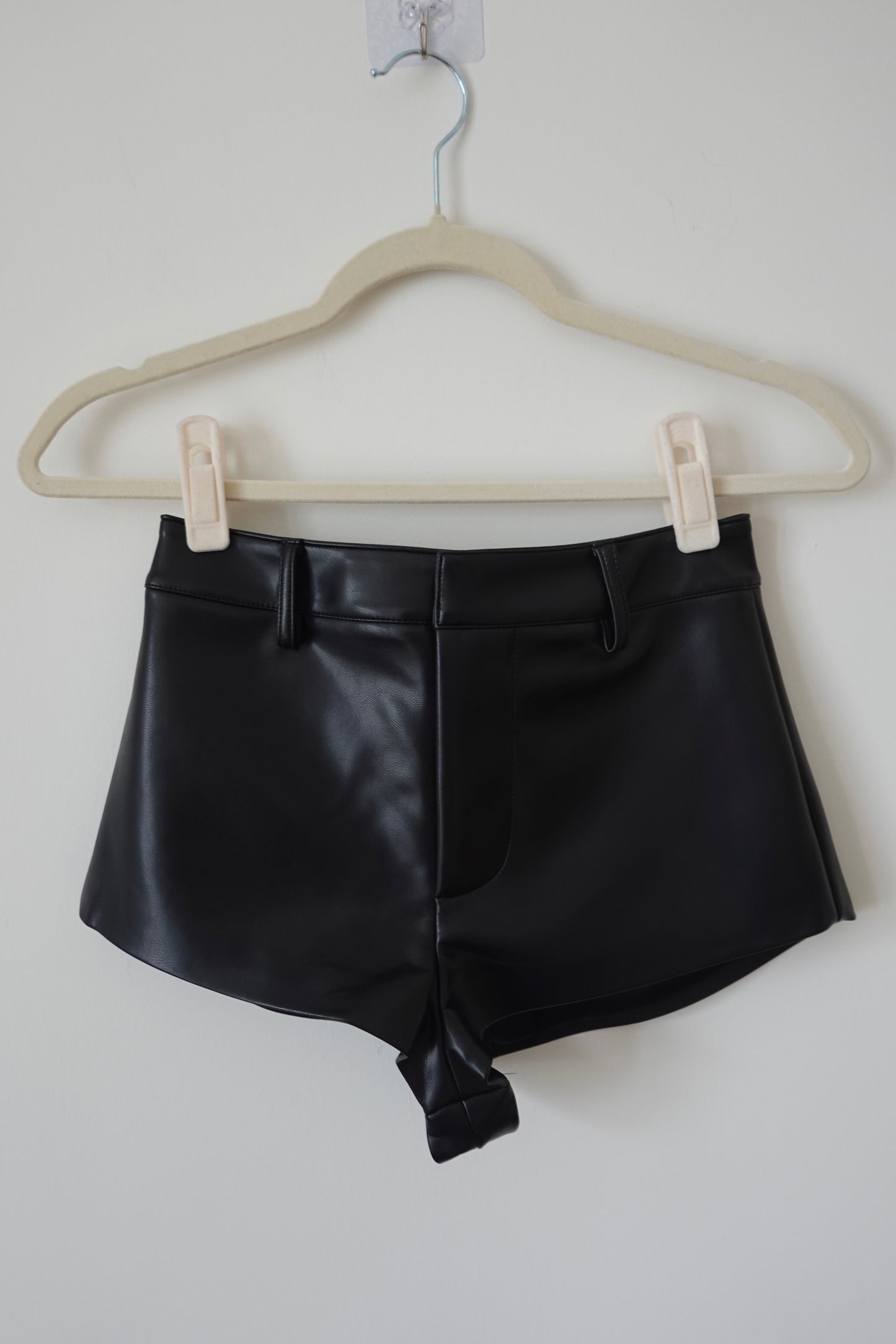 Naked Wardrobe - Vegan Leather Micro Shorts