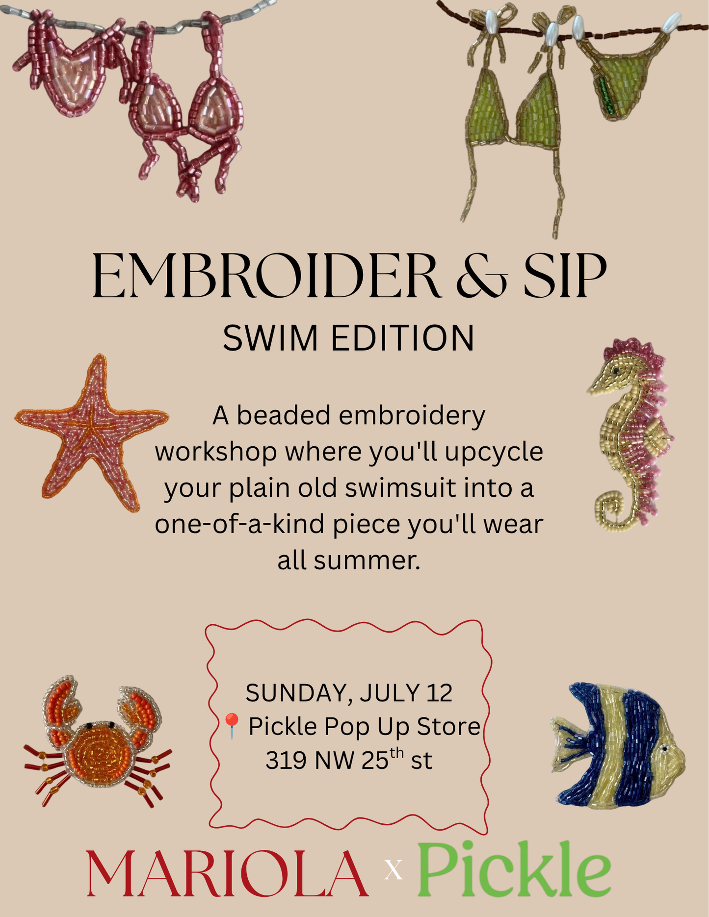 EMBROIDER & SIP: JULY 12