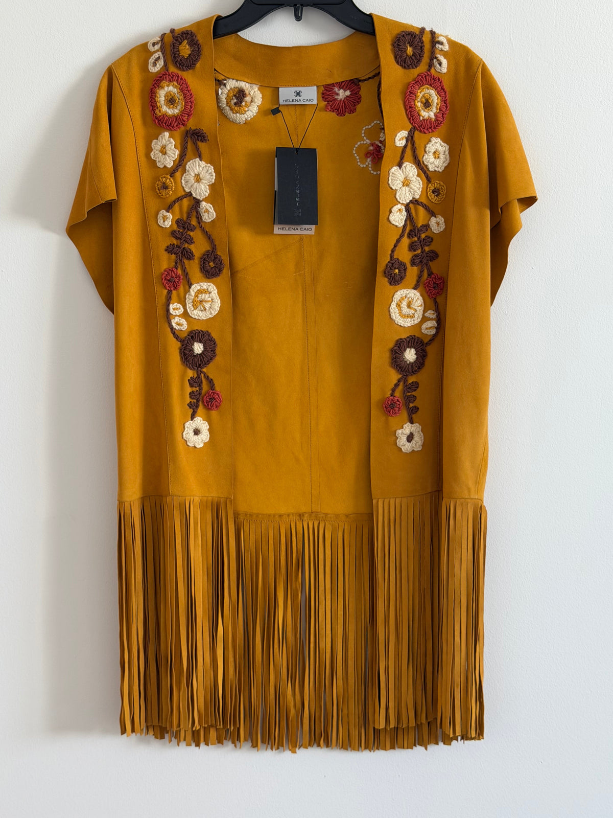 Mustard Fringe Vest