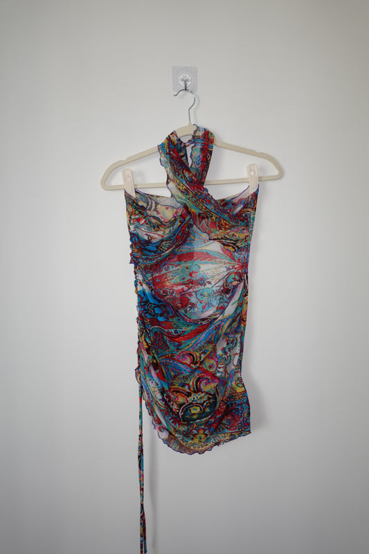 Kim Shui - Mesh Paisley Wrap Dress