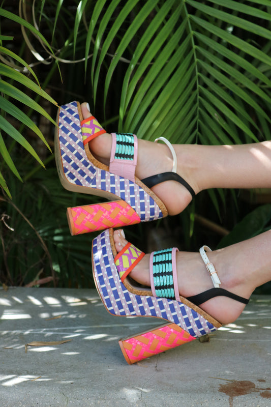Sophia Webster - Multicolor Woven Heels