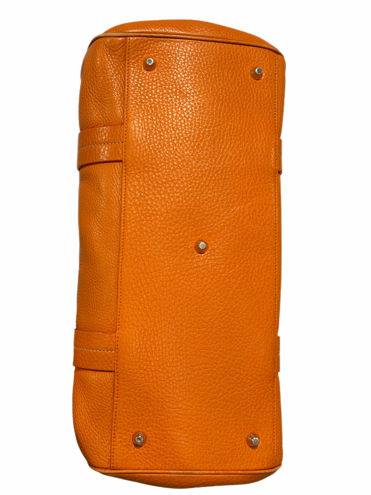 Vintage Dior - Orange Leather Bowling Bag