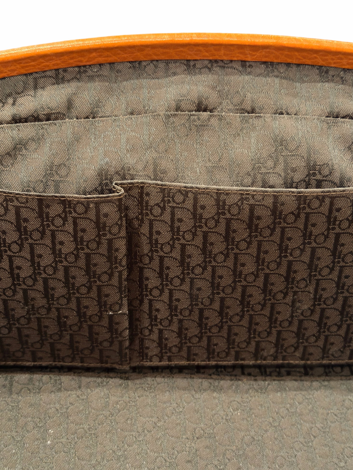 Vintage Dior - Orange Leather Bowling Bag