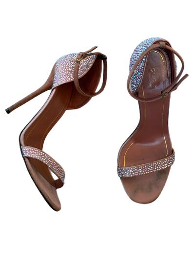 Gucci - Pink Crystal Embellished Sandals