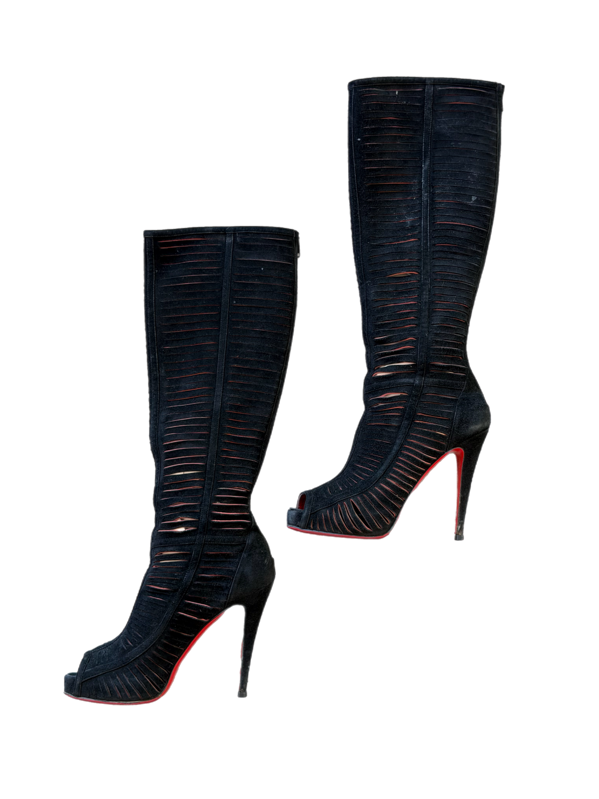Christian Louboutin- "Stitch Me" Knee-High Boots