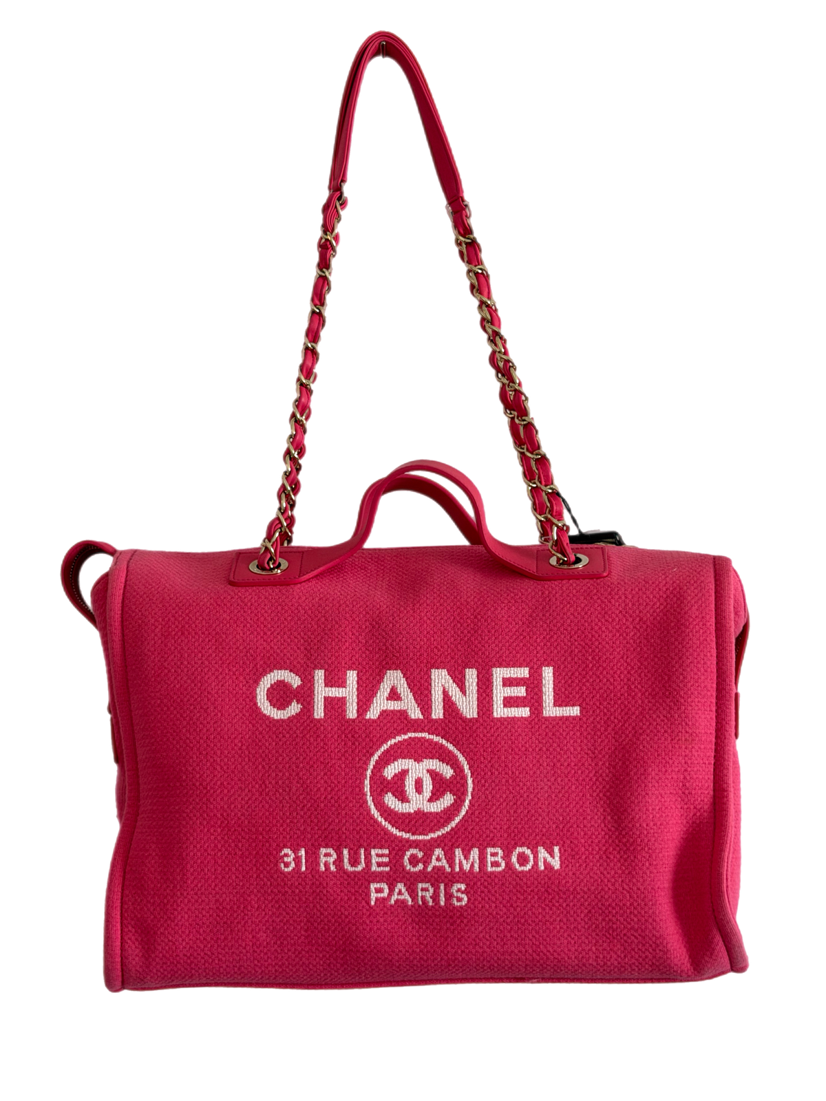 Pink Chanel Deauville Duffle