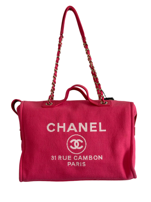 Pink Chanel Deauville Duffle