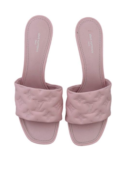 Pink Louis Vuitton Mules