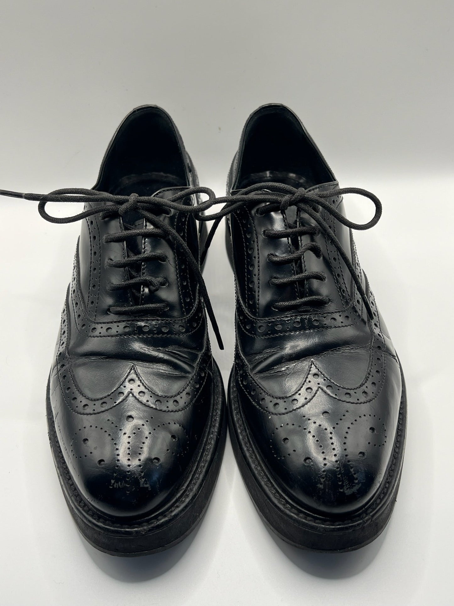 Prada Lace Up Loafers