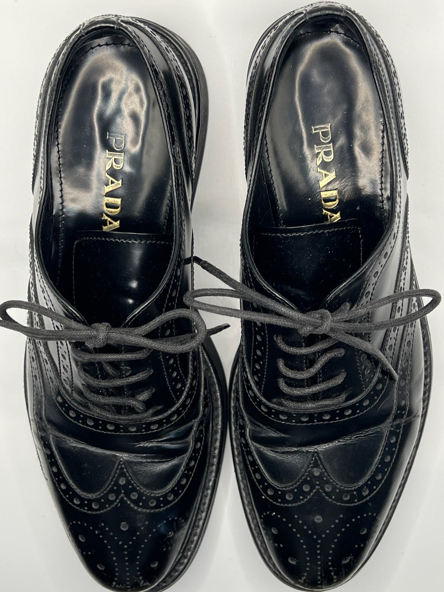 Prada Lace Up Loafers