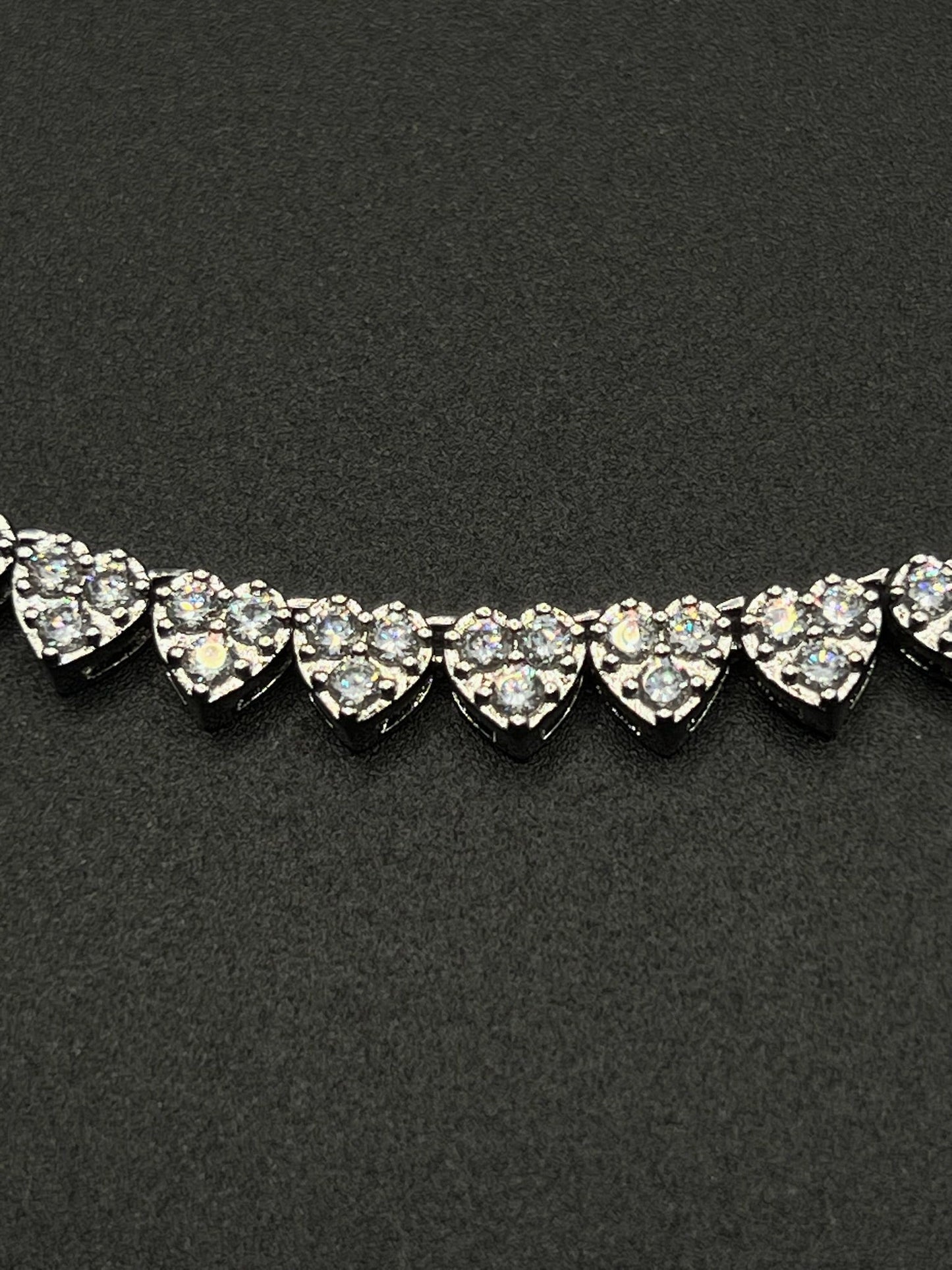 Heart Tennis Necklace