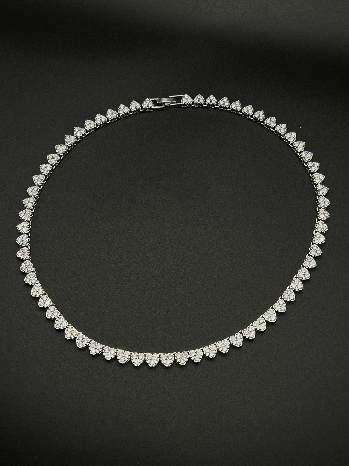 Heart Tennis Necklace
