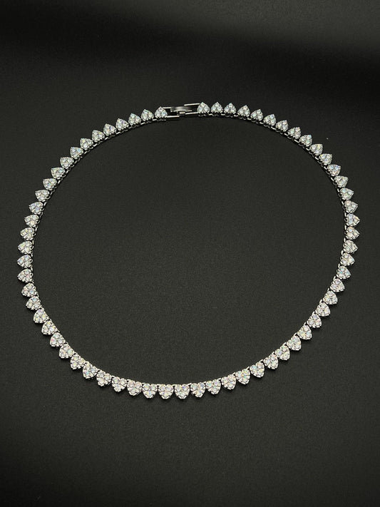 Heart Tennis Necklace