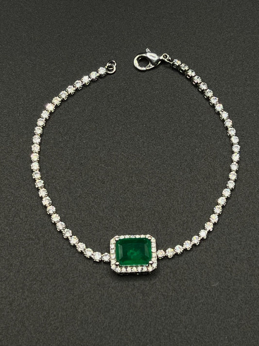Tennis Bracelet with Emerald