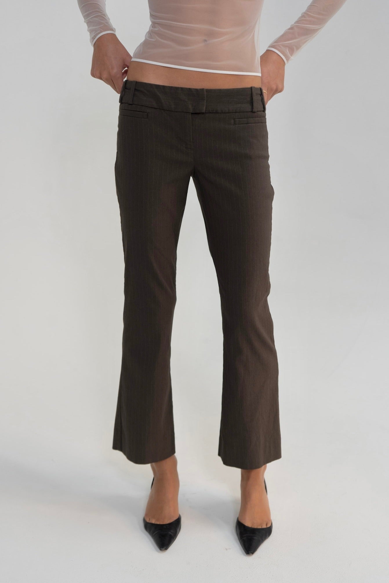 The Limited Pinstripe Capris