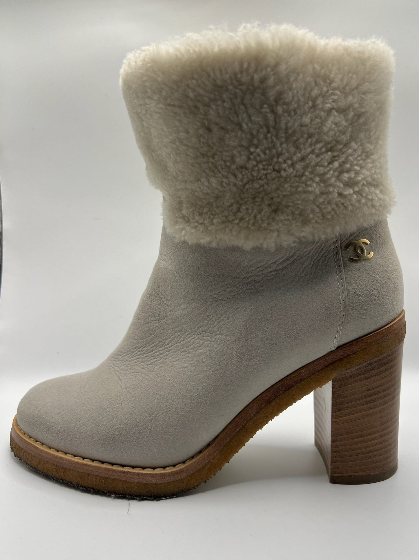 Chanel Sheepskin Boots