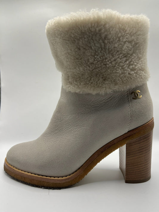 Chanel Sheepskin Boots