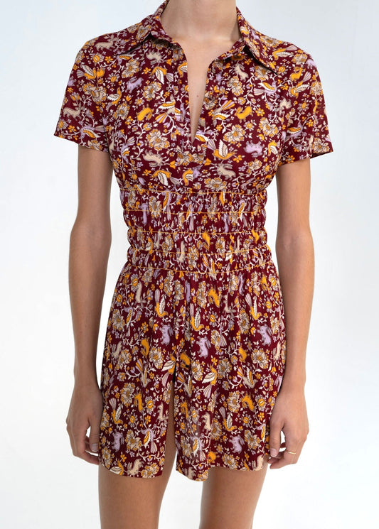 Vintage Printed Mini Dress