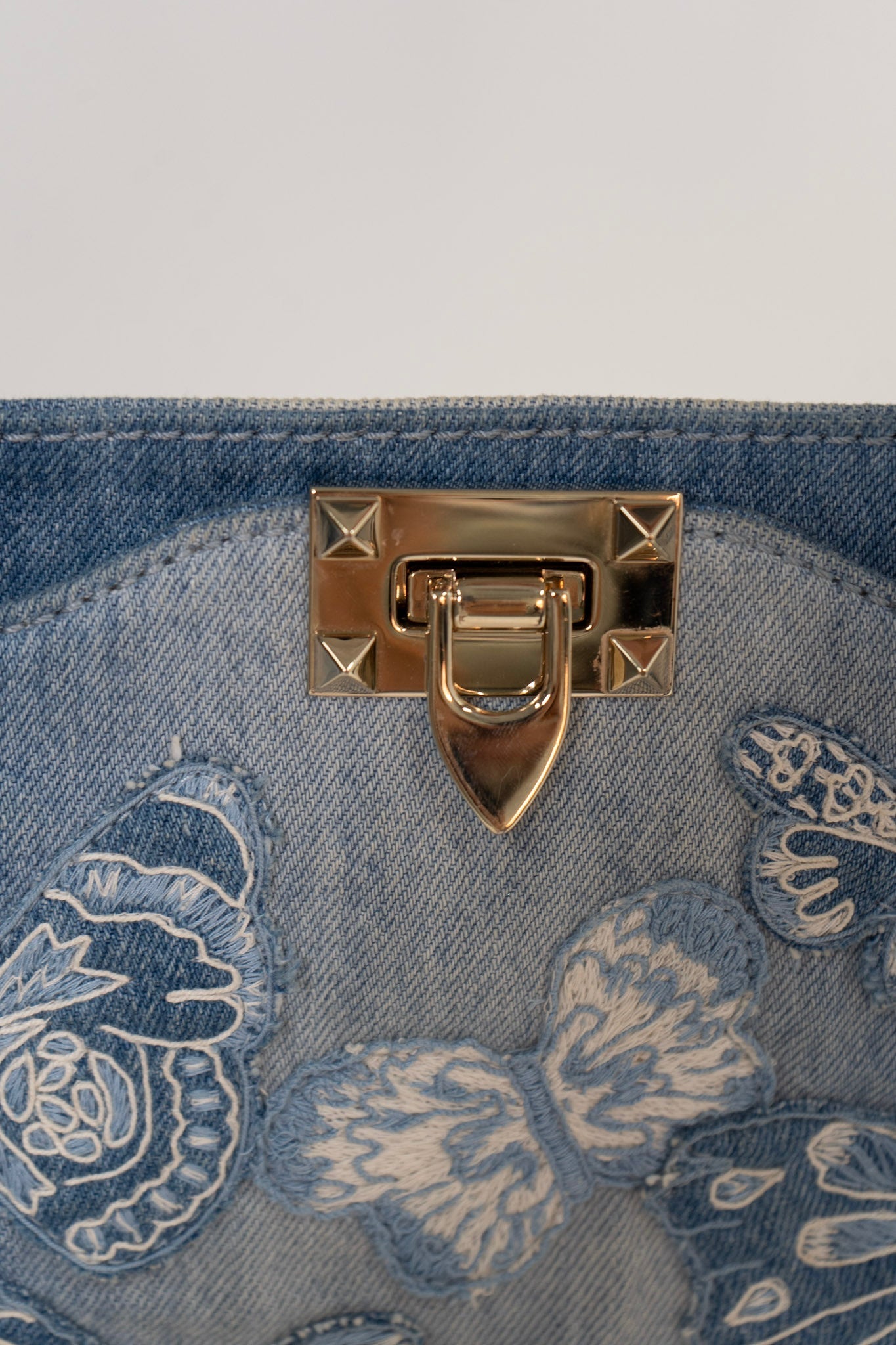 Valentino Denim Butterfly Tote