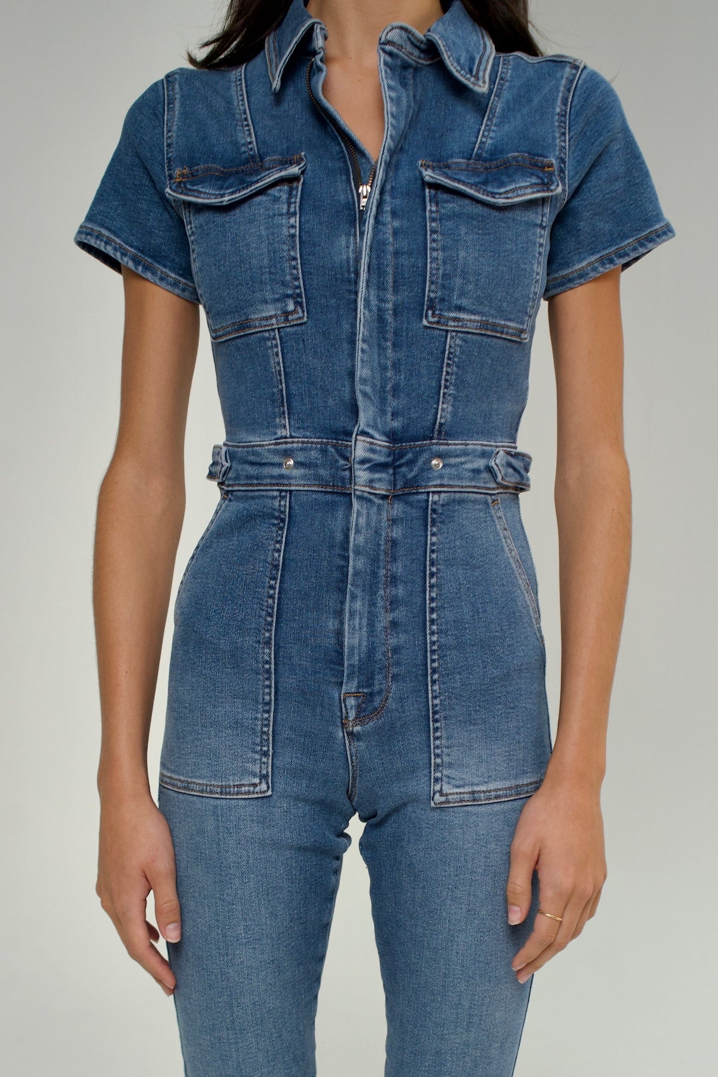 Good American Denim Jumpsuit