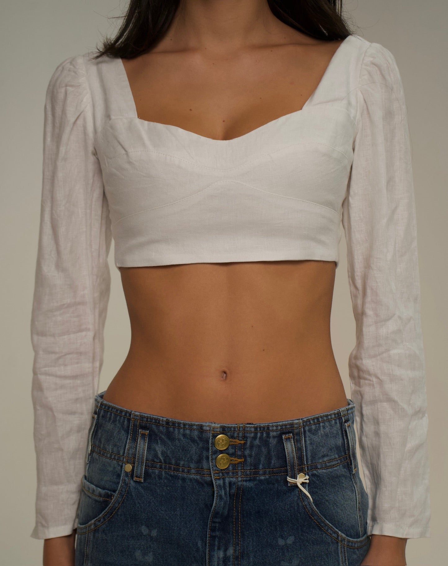 Linen Crop Top