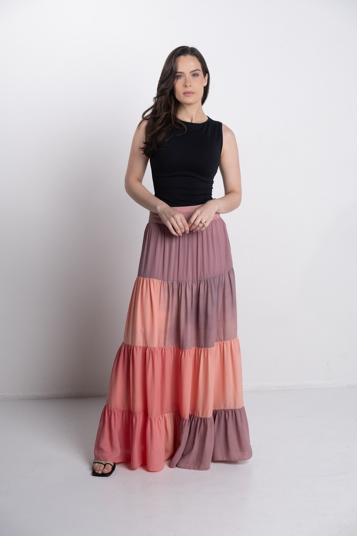 Anne Fernandes - Pink-Purple Maxi Skirt