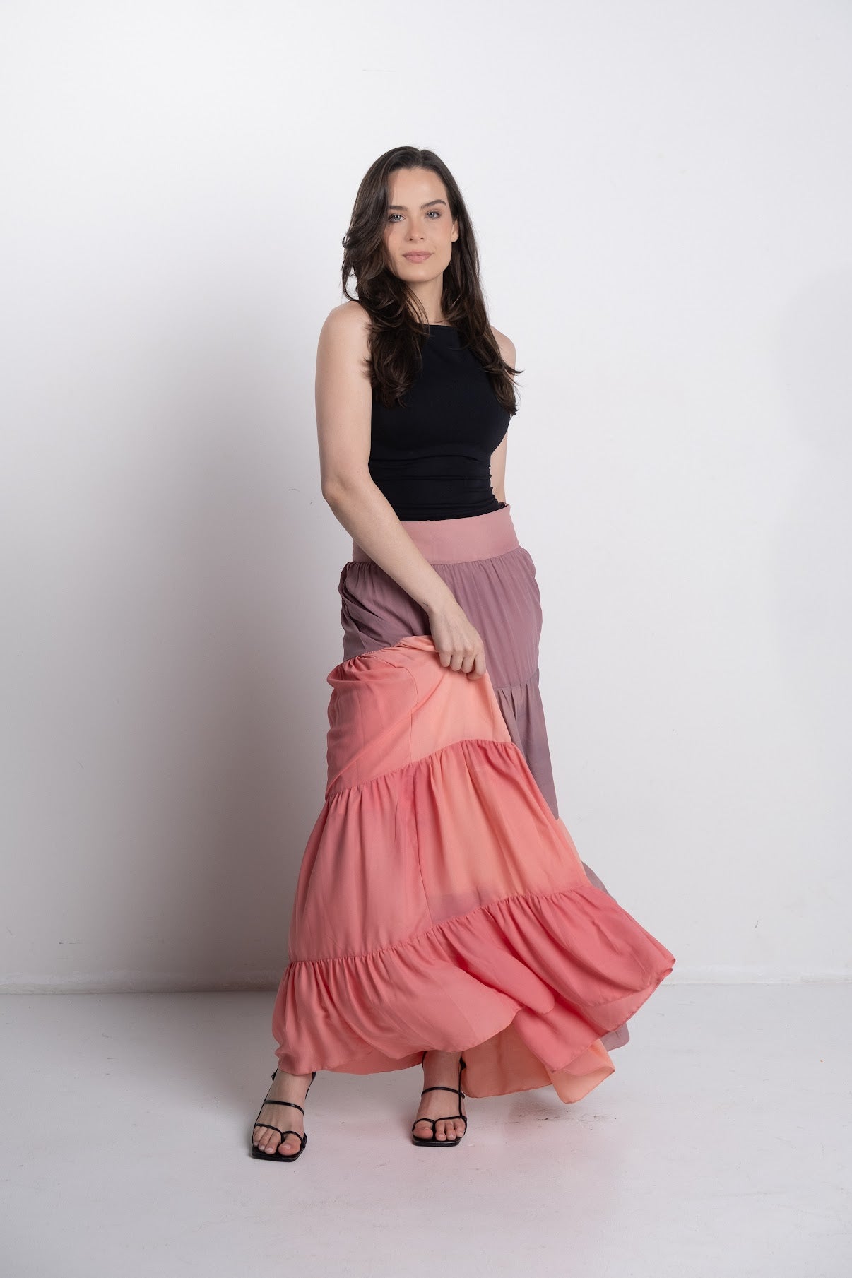 Anne Fernandes - Pink-Purple Maxi Skirt